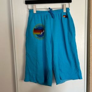 Aviator Nation Logo Blue Sweatshorts